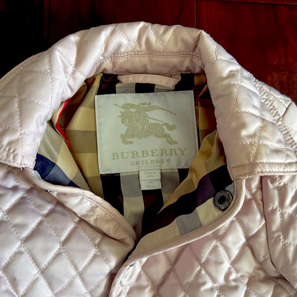 Burberry Children Pink Quilted Jacket